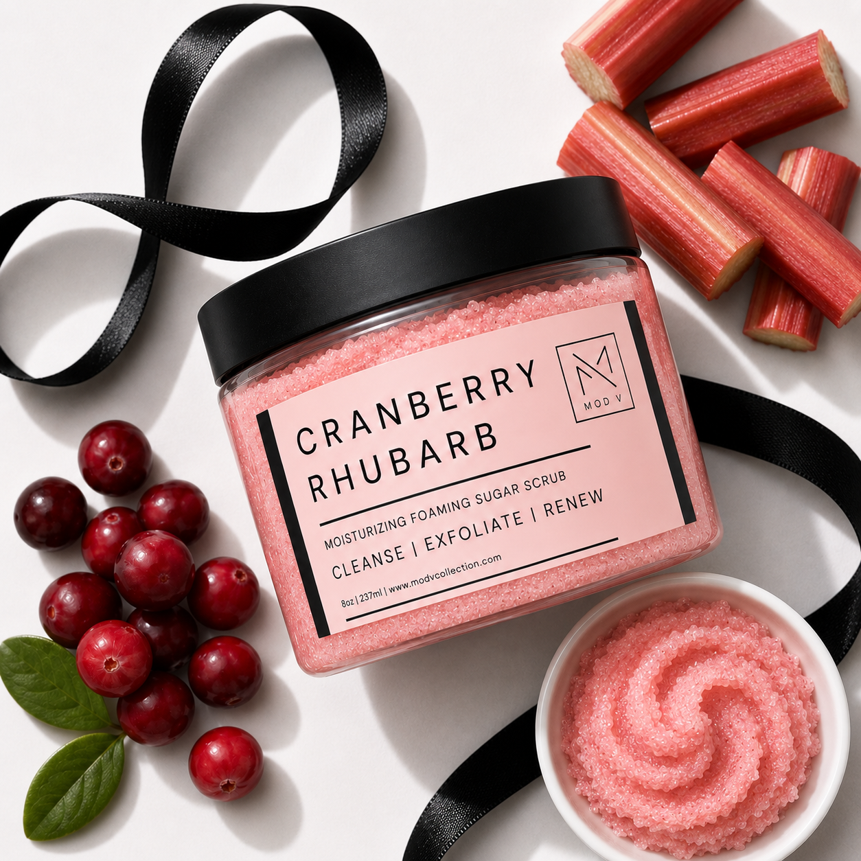 Cranberry Rhubarb | Foaming Sugar Scrub