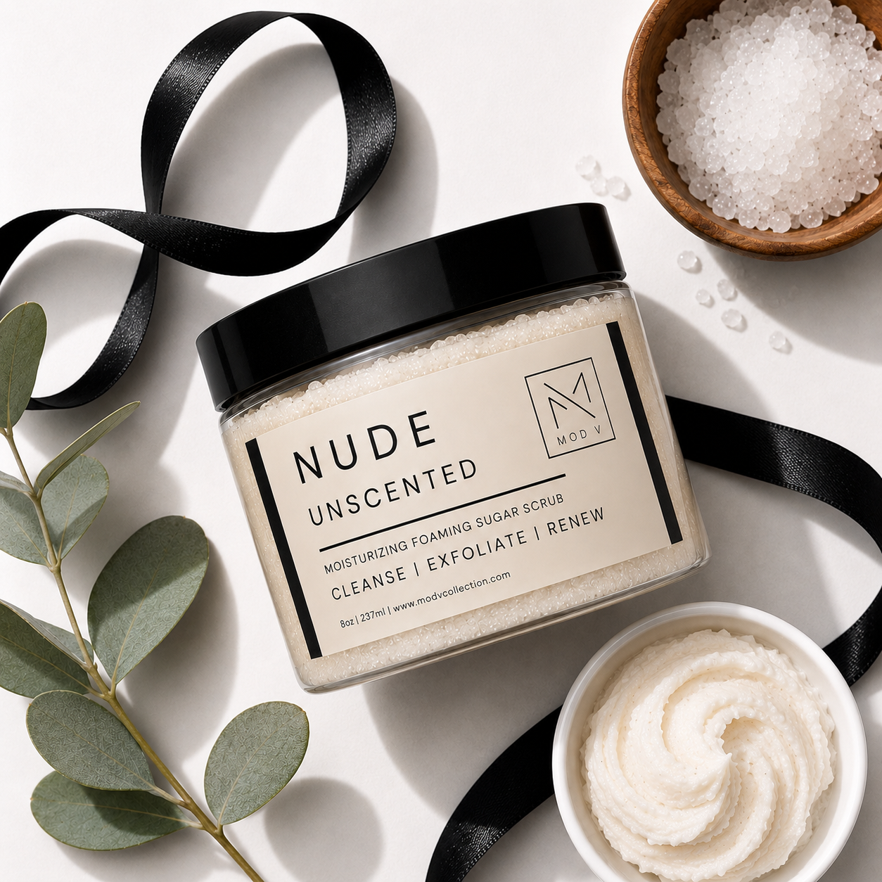 Nude Unscented | Foaming Sugar Scrub