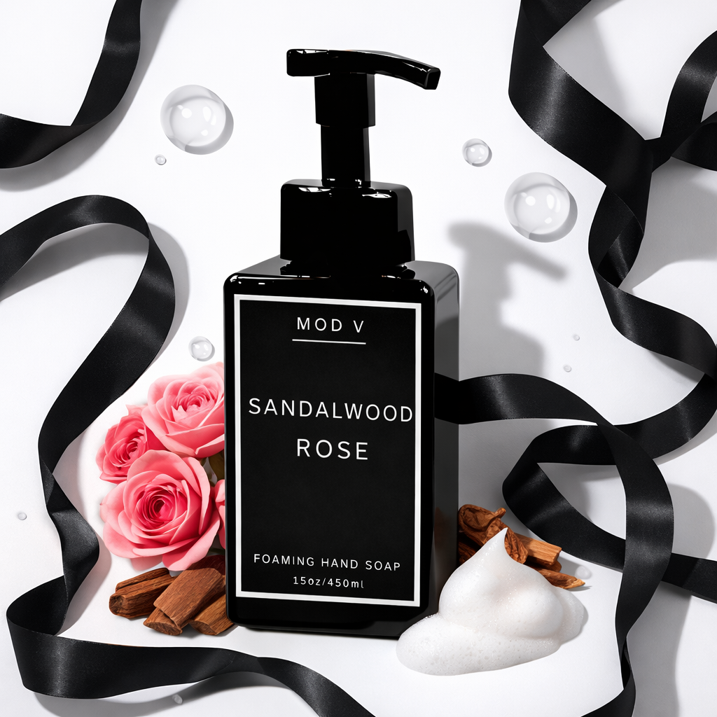 Sandalwood Rose Foaming Hand Soap - 15oz Luxury Hand Wash | Mod V