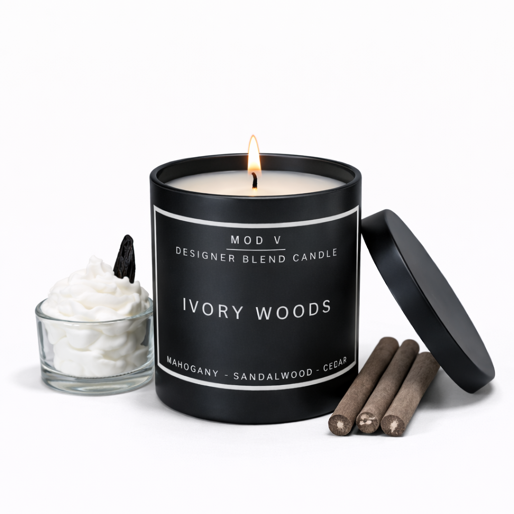 Ivory Woods Candle | Luxury Soy Blend | 8.5oz