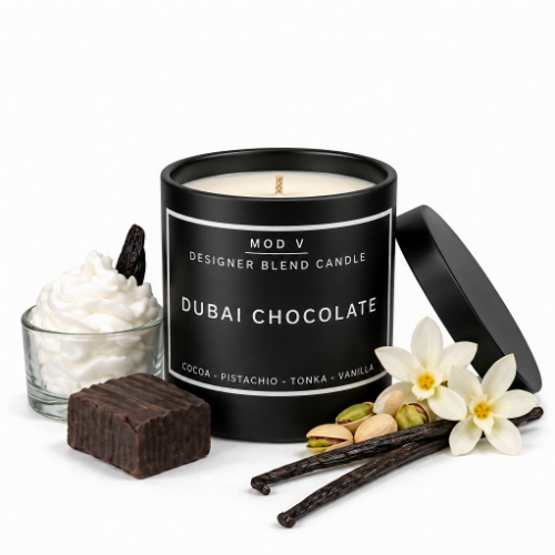 Dubai Chocolate Candle | Luxury Soy Blend | 8.5oz