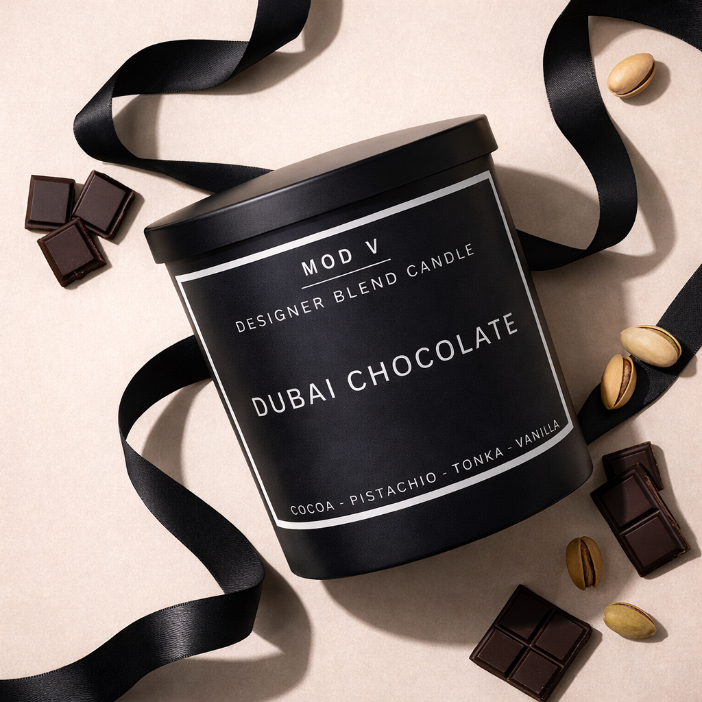 Dubai Chocolate Candle | Luxury Soy Blend | 8.5oz
