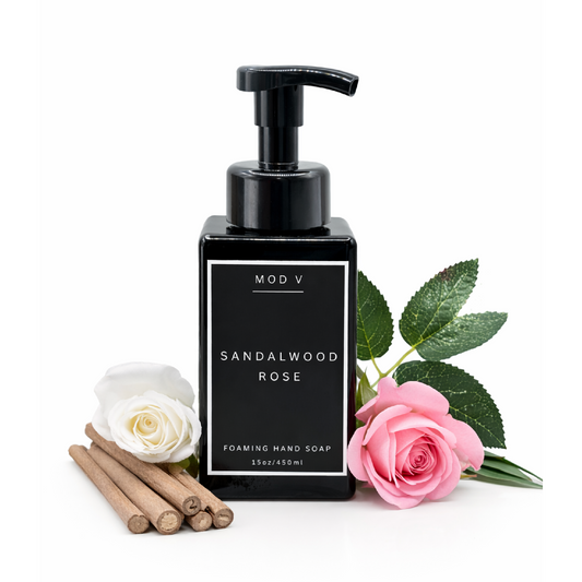 Sandalwood Rose Foaming Hand Soap - 15oz Luxury Hand Wash | Mod V