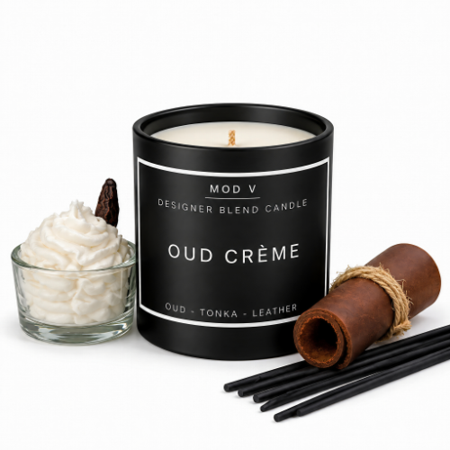 Oud Crème Candle | Luxury Soy Blend | 8.5oz
