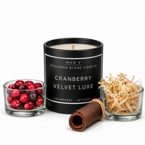Cranberry Velvet Luxe Candle | Luxury Soy Blend | 8.5oz