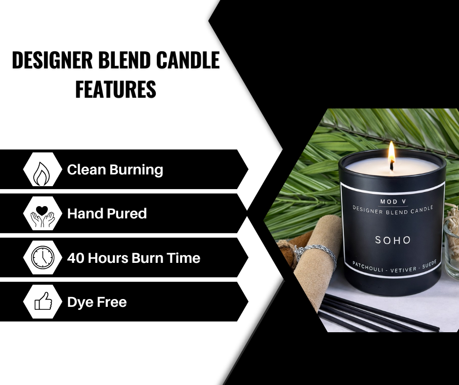 Soho | Patchouli and Vetiver Candle | Luxury Soy Blend | 8.5oz