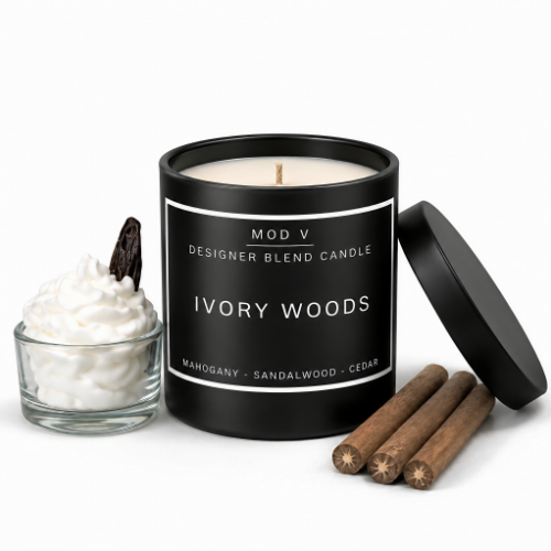 Ivory Woods Candle | Luxury Soy Blend | 8.5oz