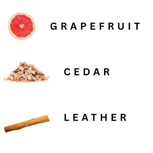 IMAGE OF GRAPEFRUIT, CEDAR, AND LEATHER SCENT PROFILE FOR CANDLE